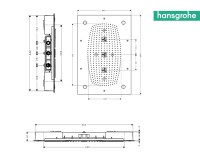 MEDIDAS DUCHA FIJA 3jet RAINDANCE RAINMAKER HANSGROHE